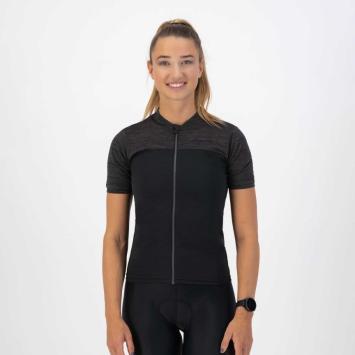 Melange fietsshirt dames